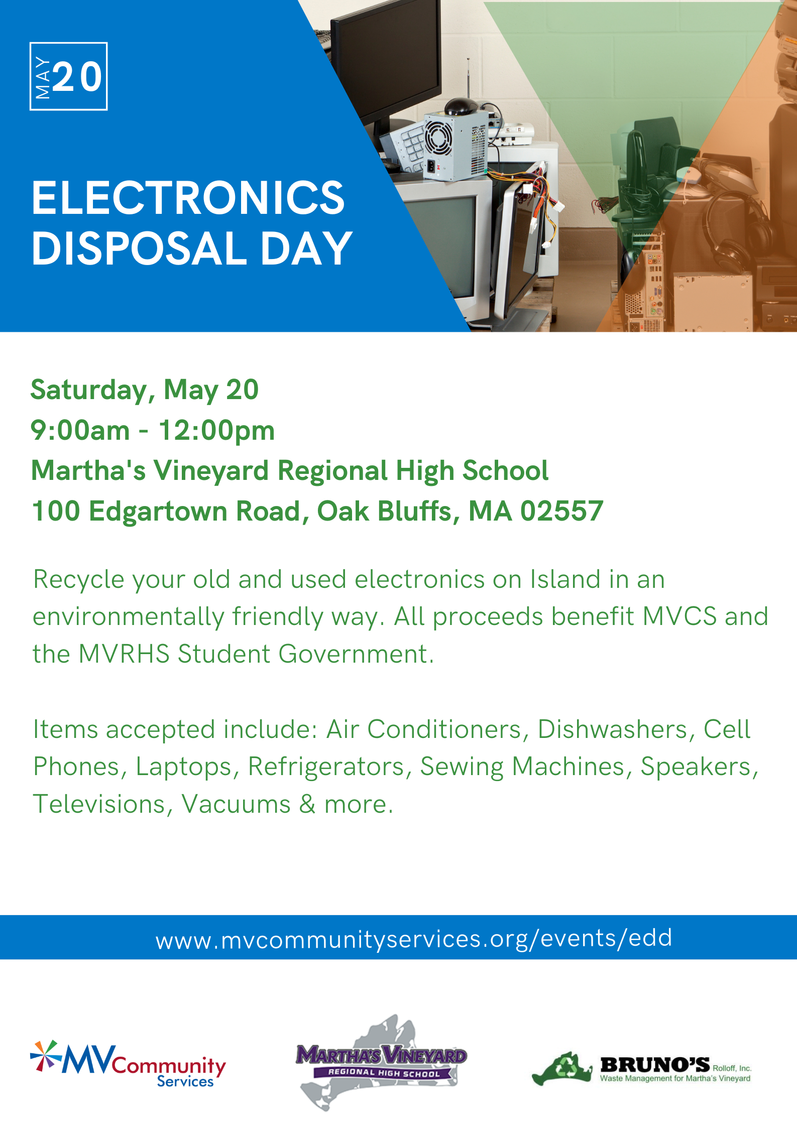 Electronics disposal day martha s vineyard community services